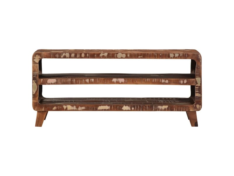  Meuble tv - banc tv - meuble de rangement 105x46x32 cm bois massif de récupération  - Conforama A