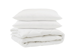 Couette avec oreiller 3 pièces - duvet blanc microfibre