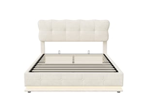 Lit coffre 140x200 cm coloris beige