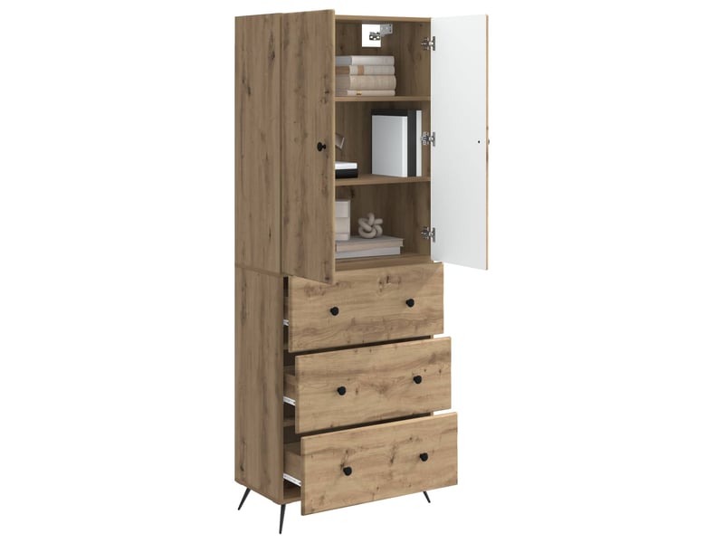  Ensemble de meubles 2 pcs, rangement de salon 66 x 34,5 x 90 cm bois d'ingénierie shl7553  - Conforama C