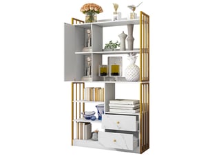 Bibliotheque coloris  bicolore 6 étagère(s) HAUSS SPOLE  - 30 cm x 173.5 cm