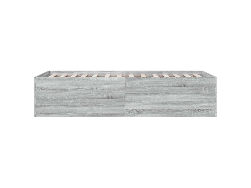 Lit simple- lit adulte - cadre de lit au sol sonoma gris 80 x 200 cm bois d'ingénierie - Conforama D