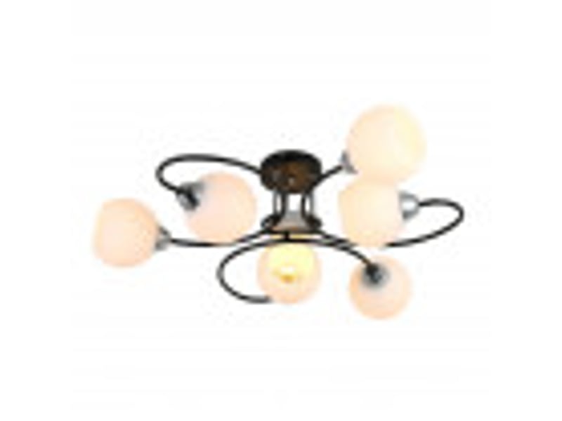  Fabrilamp fuji, lampe, moderne, 6 x e27, noirchromé, 21 x 65 x 65 cm 152256052 - Conforama D