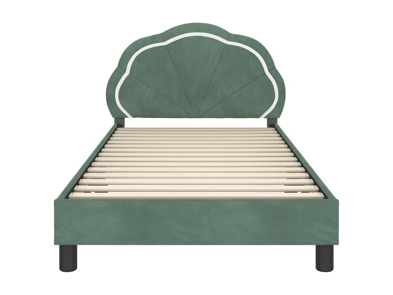  Cadre de lit pour enfants - lit jeune avec tête de lit vert mer 80 x 200 cm  - Conforama E