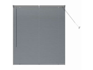 Store vénitien, store de fenêtre gris foncé 130 x 120 cm 25 mm aluminium cf47867
