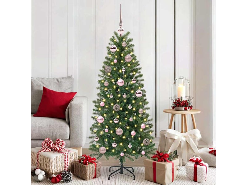  Ensemble de boules de noël 61 pcs 150 led blanc chaud ø 6 cm  - Conforama B