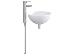 Lavabo de salle de bain avec robinet et drain chrome shl1409