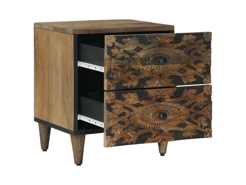  Table de chevet - cabinet de chevet - table de nuit 2 pc marron 40 x 33,5 x 46 cm  - Conforama B
