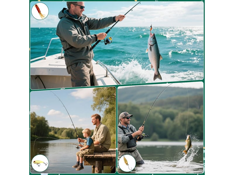  Calendrier de l’avent pêche 2026, 24 jours de leurres et hameçons, kit d’accessoires de pêche, cadeau de noël homme  - Conforama D