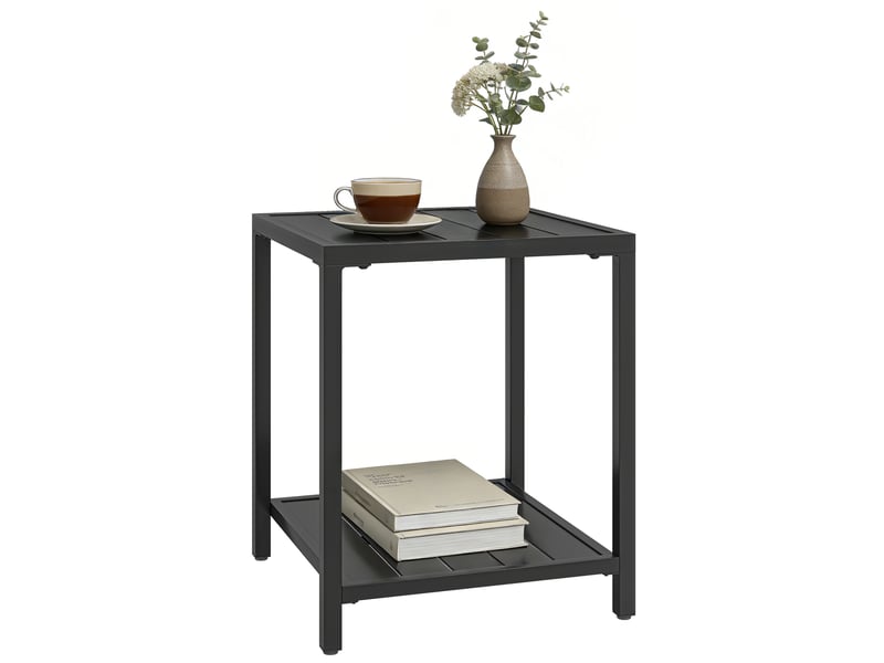 Table basse de jardin métal noir 45x45x54cm - Conforama B