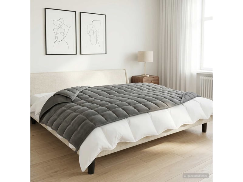  Couverture lestée adulte, couverture pondérée anthracite 155x220 cm 11 kg shl45455  - Conforama B