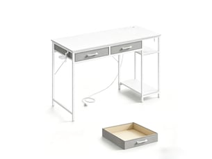 Bureau enfant 120 cm coloris blanc