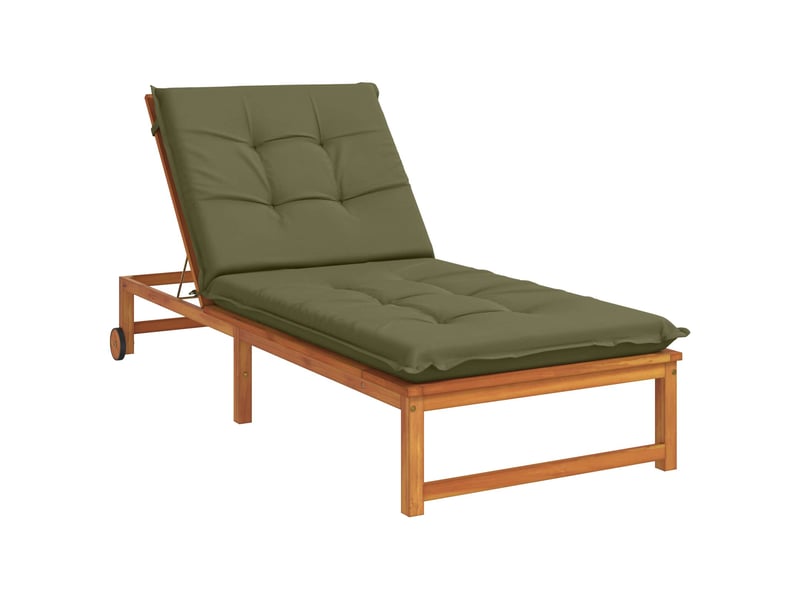Coussin de transat, coussin pour bain de soleil gemert 100 % polyester vert olive cf56223 - Conforama C