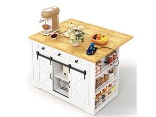 Îlot central de cuisine extensible noir 120x40x95cm 3 tiroirs 2 étagères pivotant réglable roulettes mdf cuisine rangement pratique