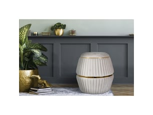 Pouf / repose pied taupe