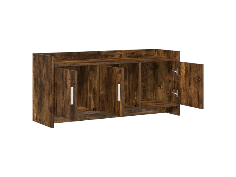  Meuble tv - banc tv - meuble de rangement 102 x 33 x 47 cm chêne fumé bois d'ingénierie  - Conforama D