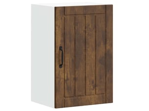 Meuble de rangement, armoire murale de cuisine lucca chêne fumé bois ingénierie shl7846