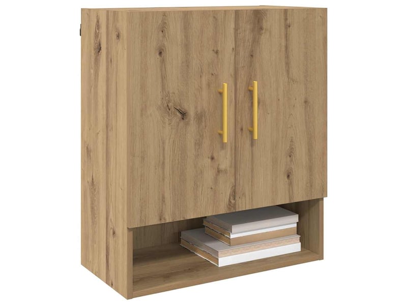Meuble mural, rangement salon 60 x 31 x 70 cm bois d'ingénierie chêne artisanal shl7963 - Conforama C