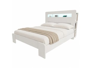 Lit simple 140x200 cm    coloris blanc