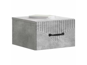 Table de chevet - cabinet de chevet - table de nuit mural gris béton 34,5 x 33 x 20 cm