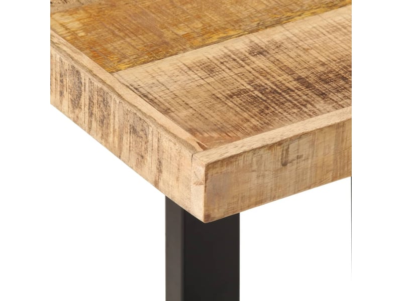 Banc d'entrée, banc d'intérieur 160 cm bois de manguier brut massif et acier  - Conforama E