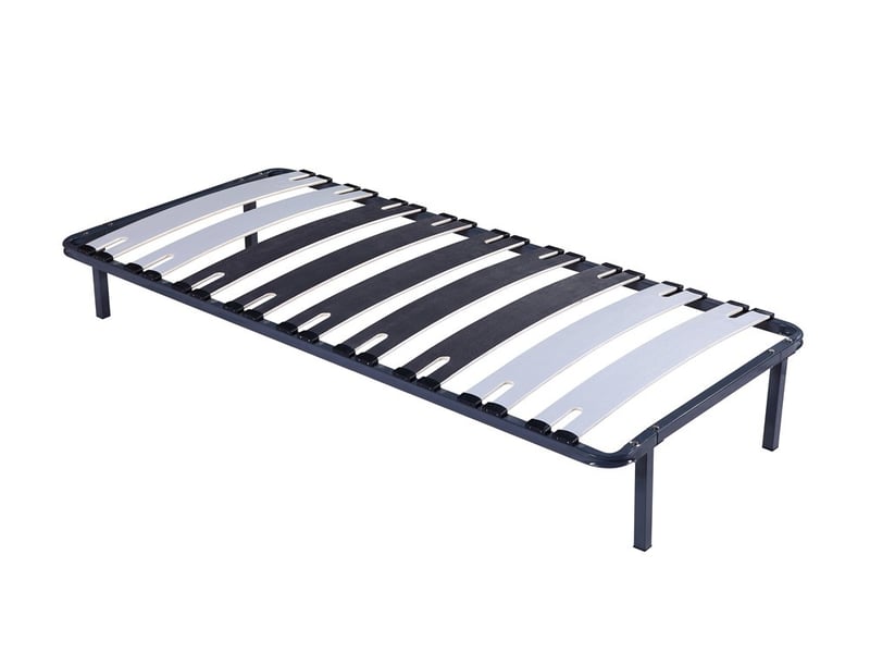 Sommier cadre à lattes metal 29 cm - 80x200 - compatible avec matelas standard - 9 larges lattes de 12,5 cm - metal epaisseur 1,2 mm - solide et confortable - cadre a latte patrick  - Conforama A