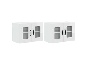 Meuble mural de cuisine | armoire de cuisine 2 pcs blanc brillant shl6223