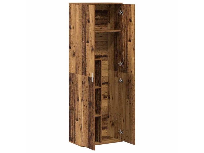  Highboard, meuble de rangement salon 60 x 35 x 180 cm bois d'ingénierie bois ancien  - Conforama E