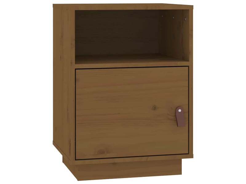 Lot de 2 tables de chevet - cabinet de chevet - table de nuit marron miel 40x34x55cm bois de pin massif  - Conforama E