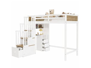 Lit combiné 90x200 cm HOMVRA coloris bicolore