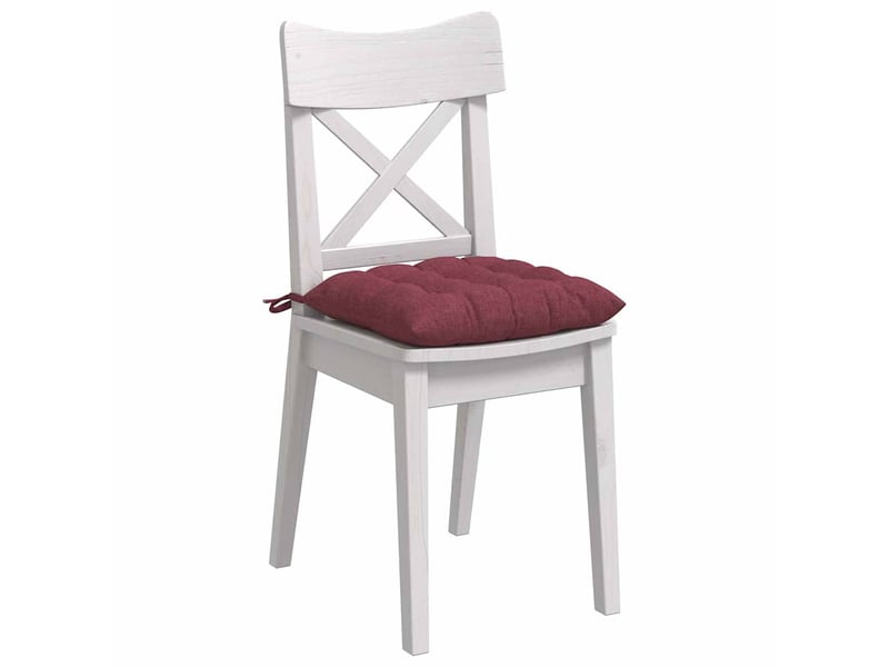 Lot de 4 coussins de siège, coussins décoratifs tissu bordeaux 40 x 40 x 6 cm cf59962 - Conforama C
