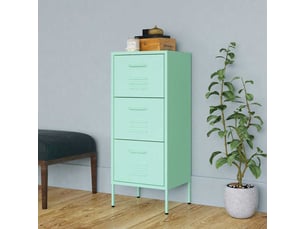 Armoire de rangement, rangement bureau vert menthe 42,5x35x101,5 cm acier
