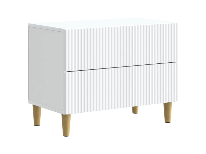  Table de chevet - cabinet de chevet - table de nuit blanc 62 x 34,5 x 48 cm bois d'ingénierie  - Conforama A