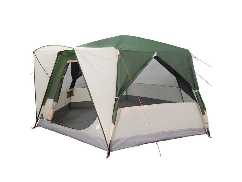 Tente de camping, tente cabine 7 personnes vert - Conforama A