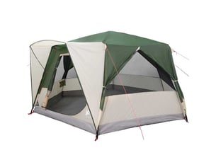 Tente de camping, tente cabine 7 personnes vert