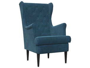 Fauteuil fixe VIDAXL  Velours bleu