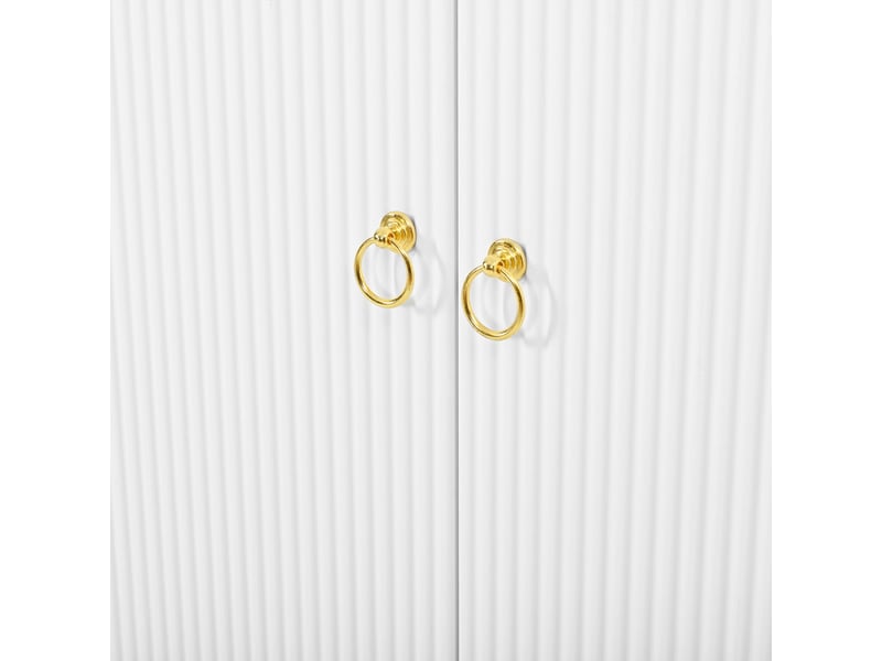  Armoire — blanc — 76 × 38 × 180 cm — 2 portes et 2 tiroirs  - Conforama E