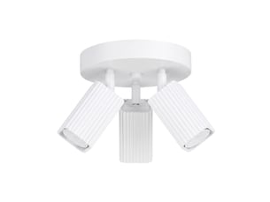 Plafonnier rayo 3p blanc aluminium moderne 18x20x20cm