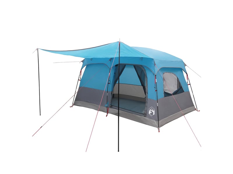 Tente de camping, tente familiale 6 personne bleu polyester - Conforama A
