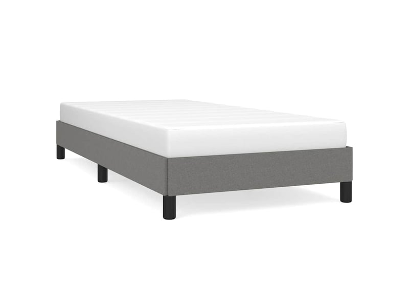  Lit simple- lit adulte -  cadre de lit sans matelas gris foncé 100x200 cm tissu  - Conforama A