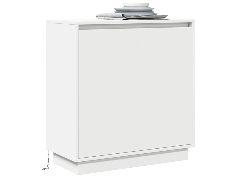  Buffet - bahut - meuble de rangement led blanc 71 x 34,5 x 75 cm bois d'ingénierie  - Conforama C