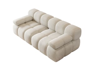 Canapé droit compressé fixe <strong>MODFU</strong> <strong></strong> 2 places Tissu blanc