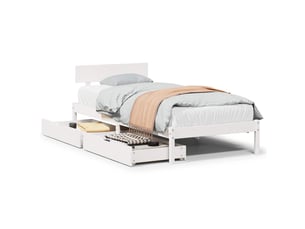 Lit simple 90x190 cm coloris blanc