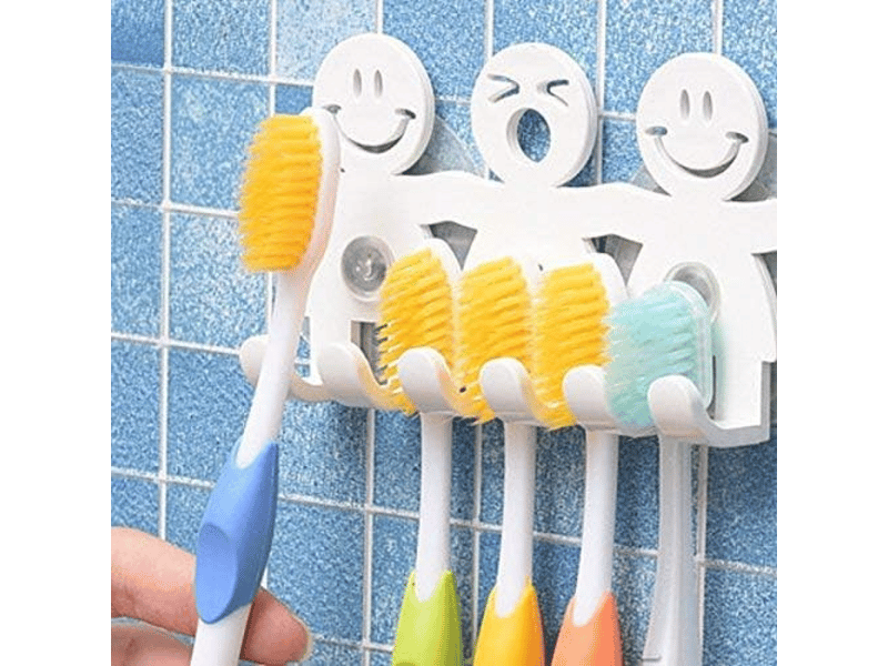  Mignon support de brosse à dents avec ventouse pour murale de salle de bain smiley emoji home decor, 1, taille unique  - Conforama B