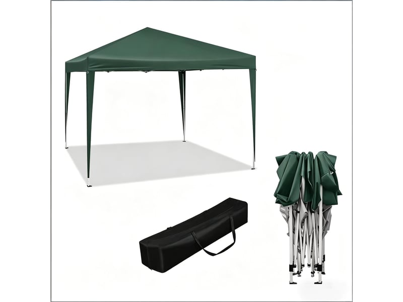Gazebo pliable portable, tente pop-up extérieure, pavillon de fête avec sac transport - Conforama A