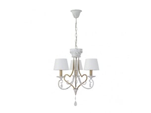 Fabrilamp crasas, lampe classique, 3xe14, blanc et or, 73-108 x 49 x 49 cm
