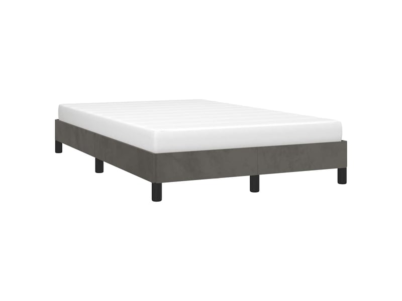  Lit double- lit adulte -  cadre de lit sans matelas gris foncé 120x190 cm velours  - Conforama C
