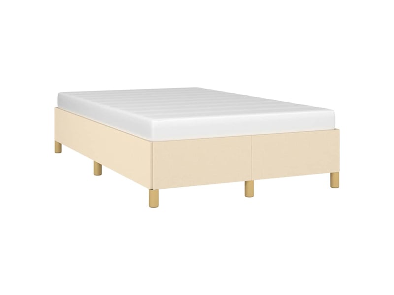  Lit double- lit adulte -  cadre de lit sans matelas crème 120x190 cm tissu  - Conforama C