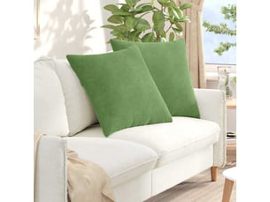 Lot de 2 coussins de canapé, coussins décoratifs vert clair 80 x 80 cm cf59176
