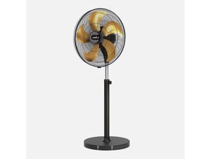 Ventilateur sur pied industriel fabrilamp crucero 209 w noir or 5 vitesses ø 60 cm orientable